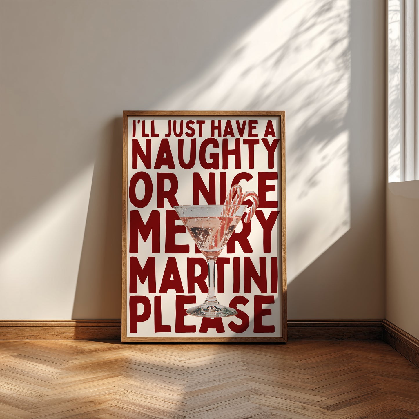 Naughty Or Night Merry Martini  - Digital Print