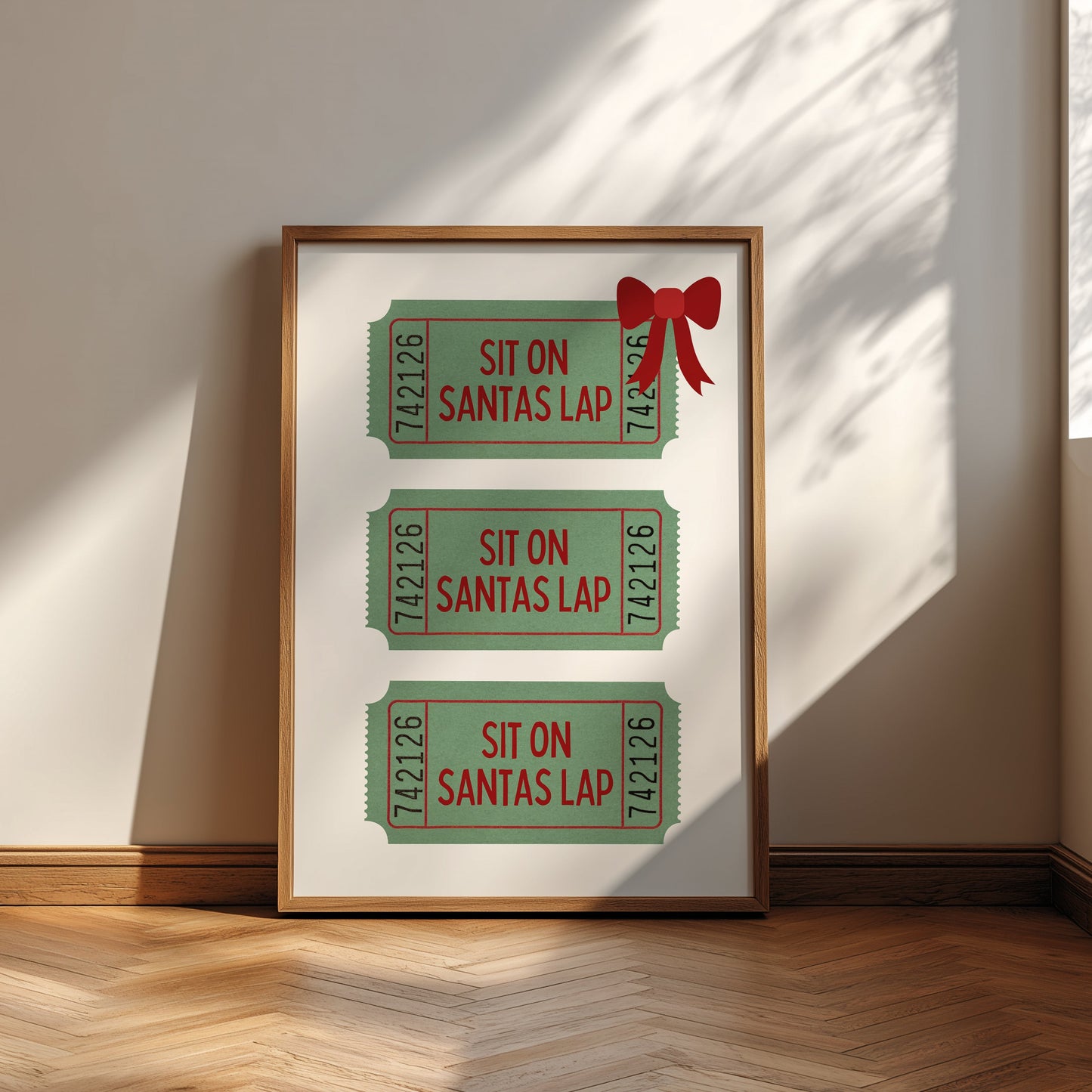 Sit on Santas Lap Admission Ticket  - Digital Print