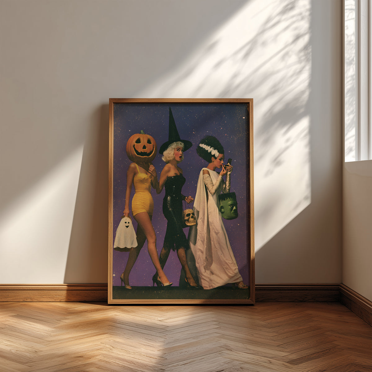 Retro Trick or Treat | Vintage Pin-Up Halloween Print