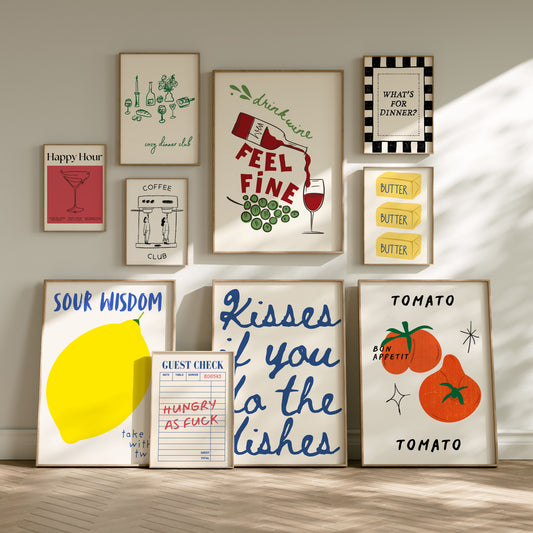 Trendy Kitchen Gallery Set of 10 - Digital Prints