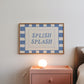 Splish Splash Blue Checkered Bathroom Print - Digital Print