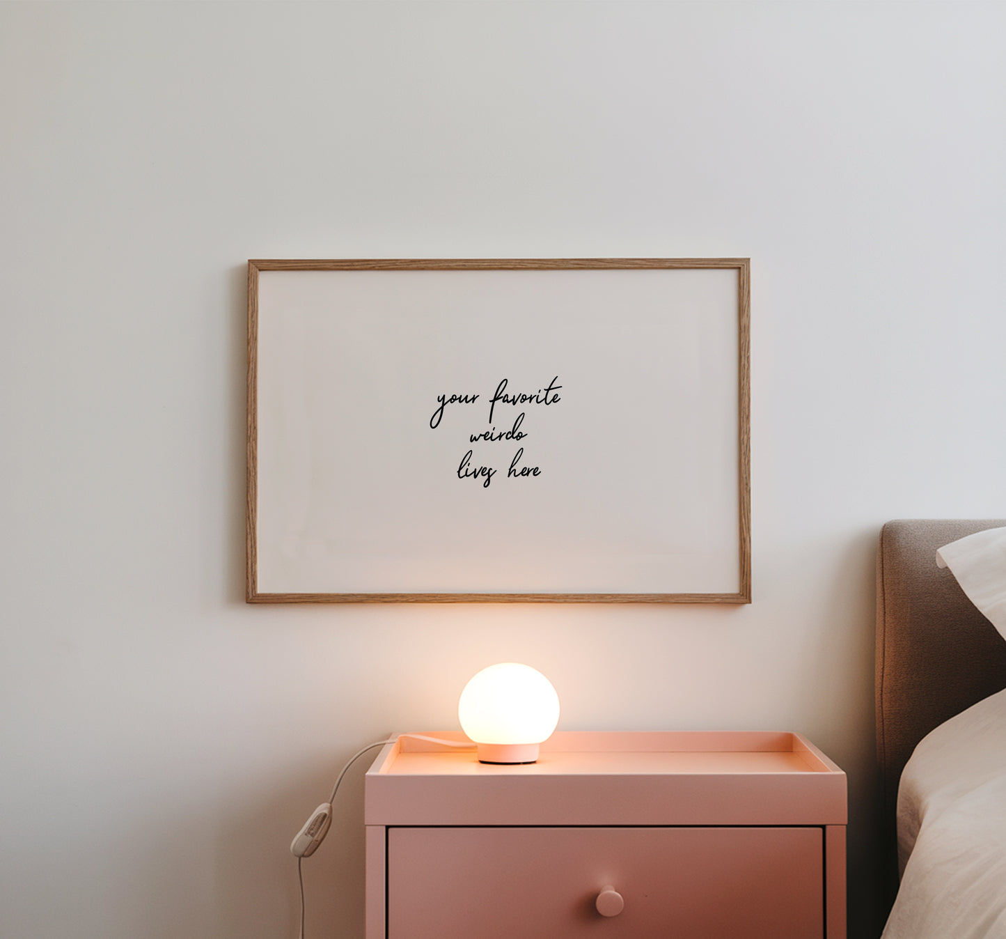 Your Favorite Weirdo Lives Here Minimalist Print- Digital Download