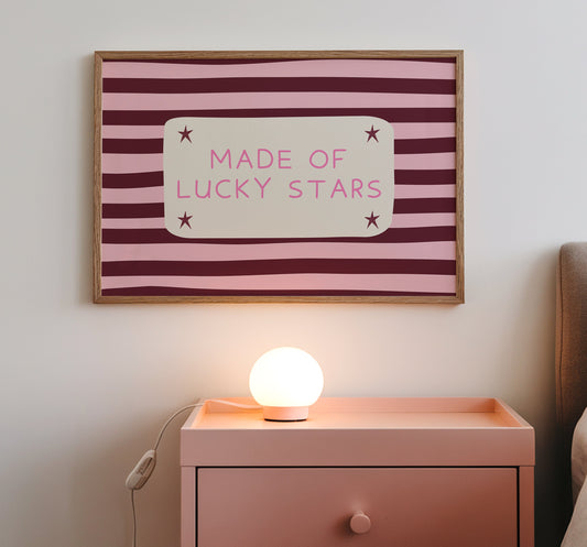 Made Of Lucky Stars Striped Print - Digital Print