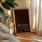 So Happy You Are Here Art Brown Minimalist Print - Digital Print