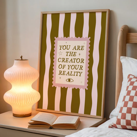 I Am The Creator Of My Reality Manifestation Art Print - Digital Print