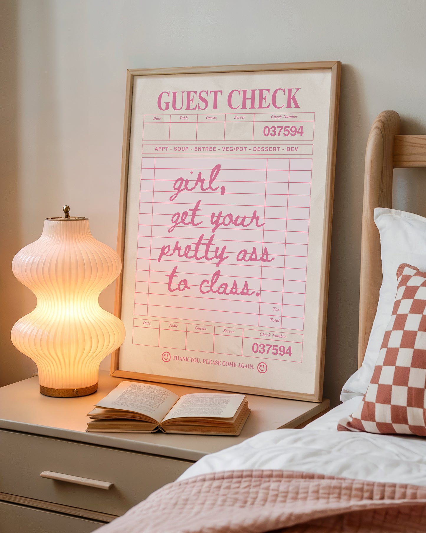 Pink Dorm Art Set of 3 - Trendy Gallery Wall Prints - Digital Print