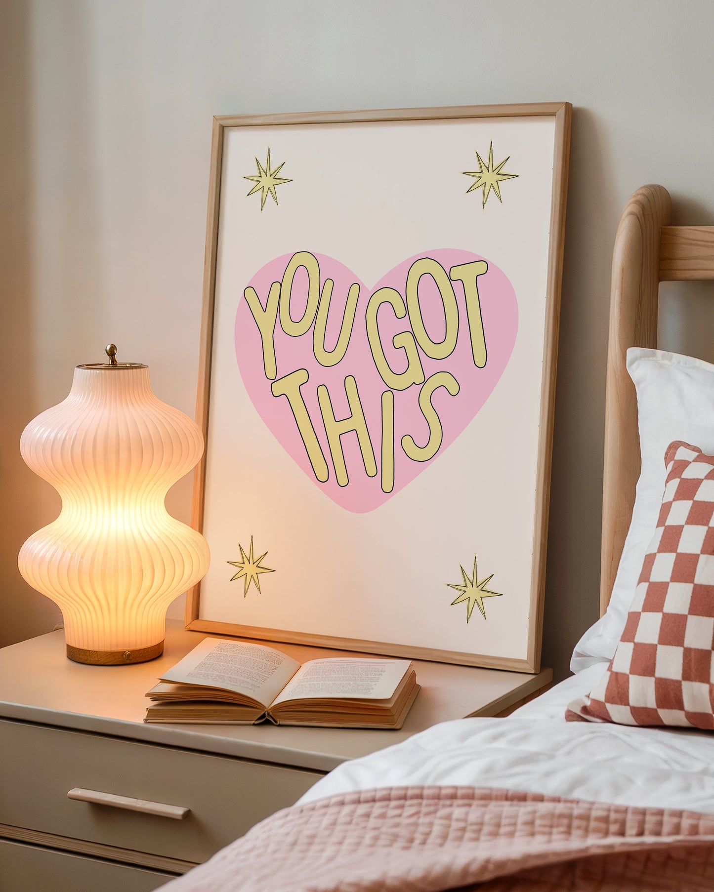 You Got This Striped Heart Print - Digital Print