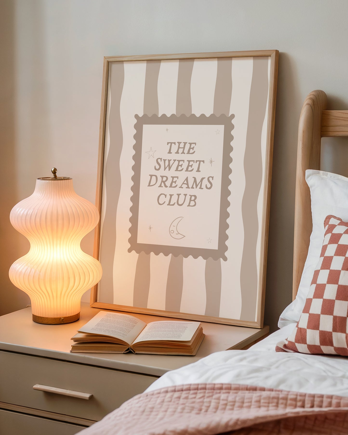 Beige Sweet Dreams Club Art - Digital Print