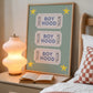 Blue BoyHood Ticket Print - Digital Print