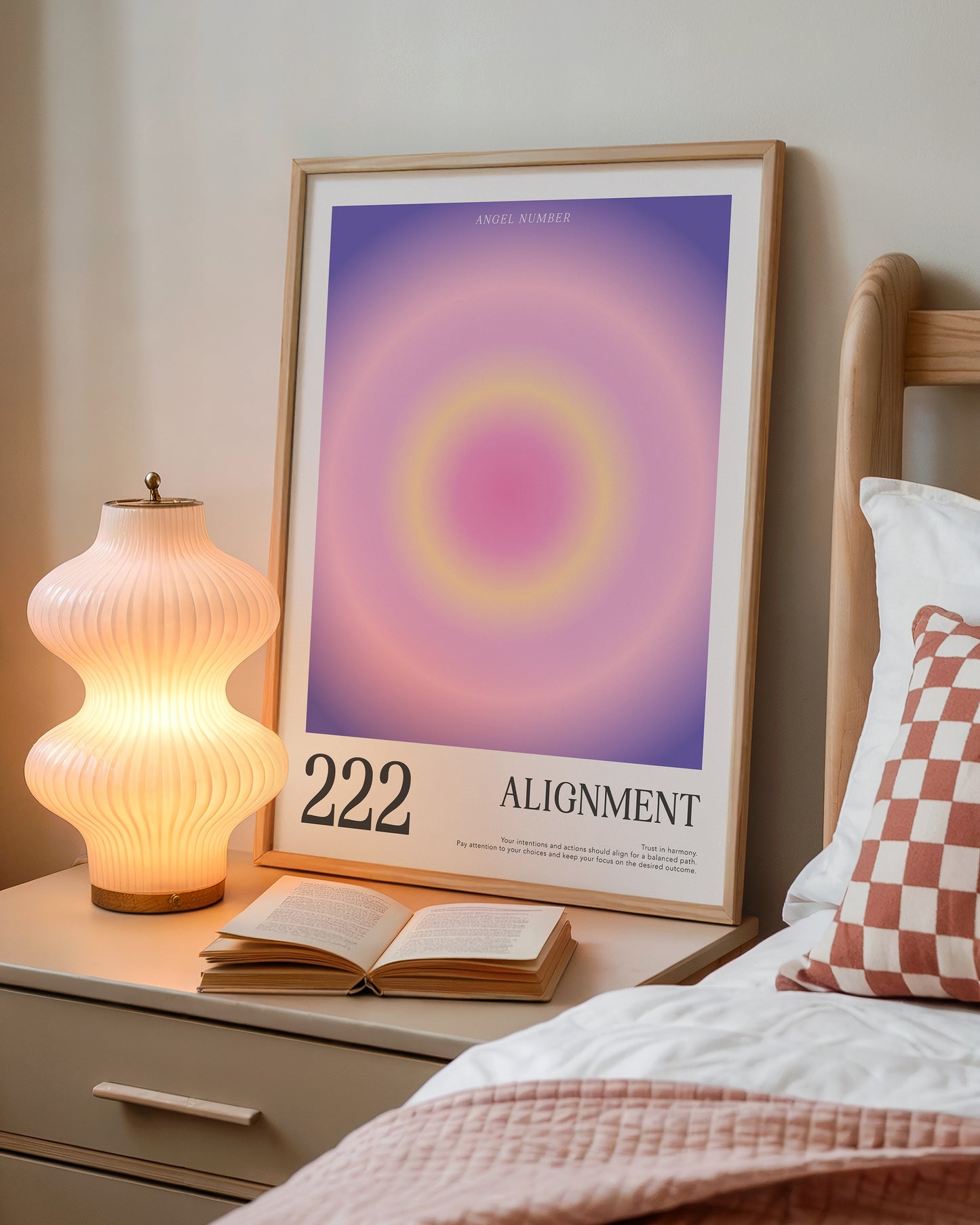 Angel Number Poster 222 Gradient Art - Digital Print