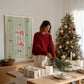 Holly & Jolly | Bow Striped Print