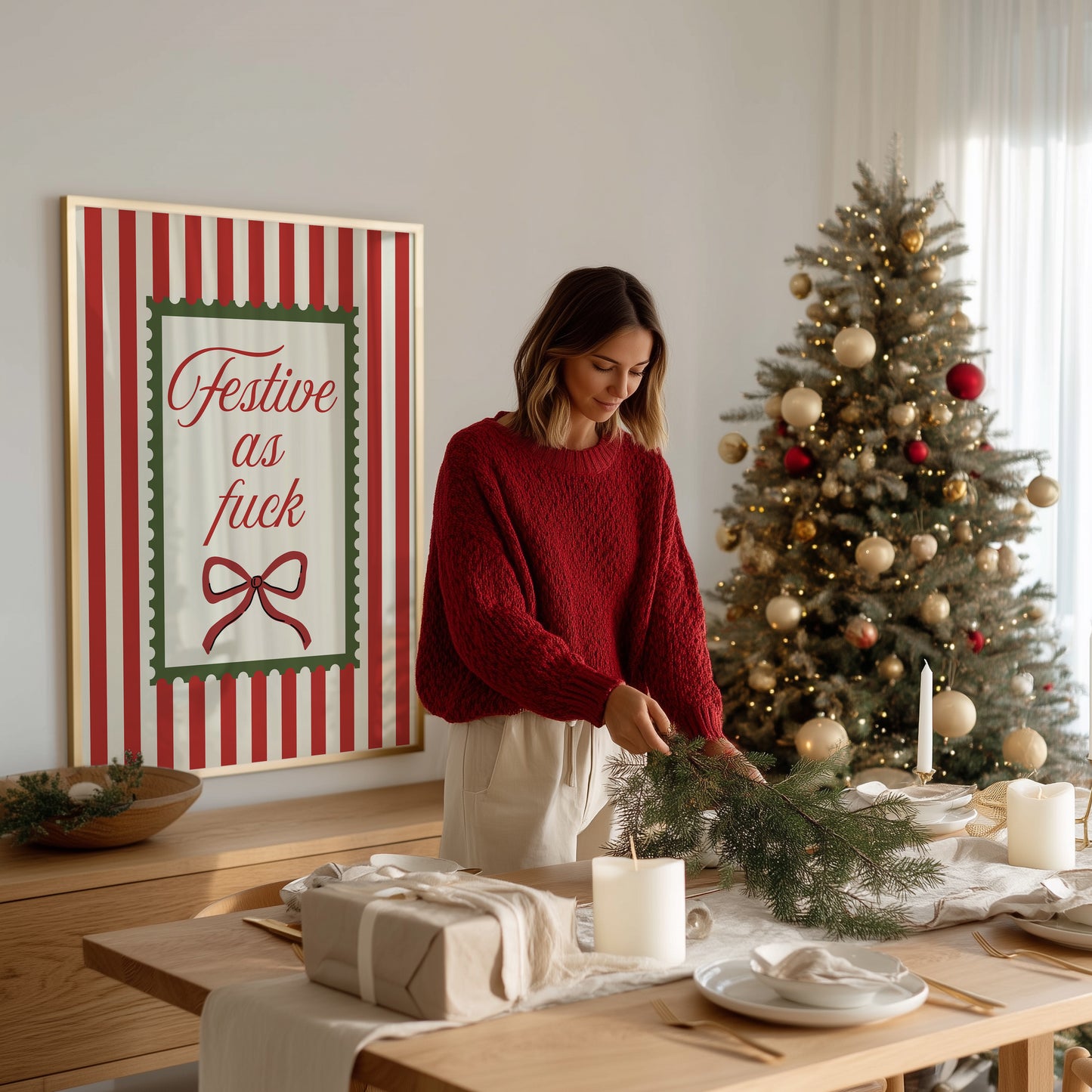 Festive As Fuck Christmas Art - Digital Print