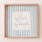 Splish Splash | Blue Striped Bathroom Print