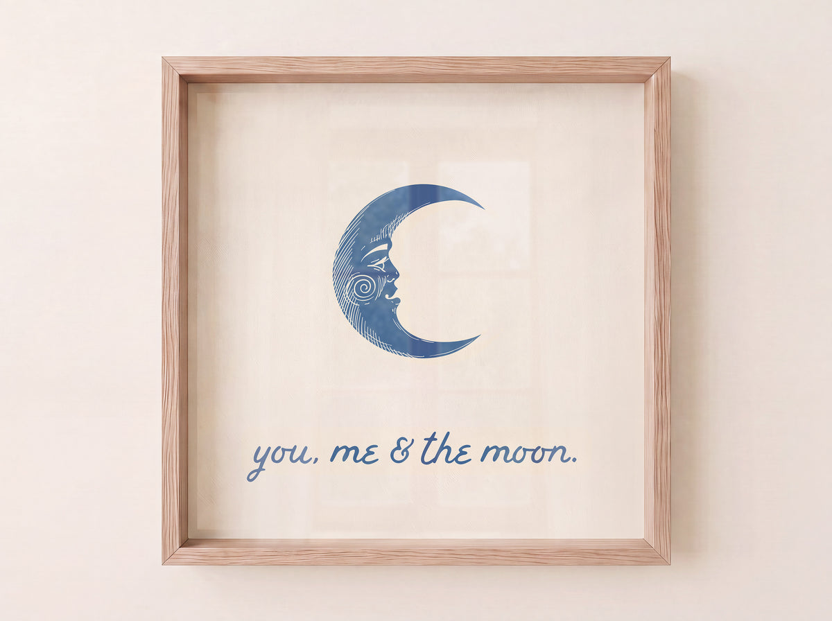 You, Me & The Moon — Celestial Digital Print