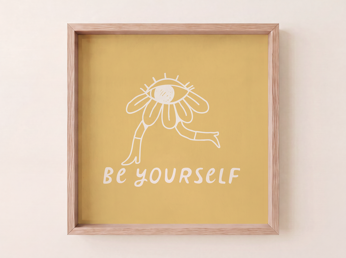 Be Yourself Print | Mustard Yellow