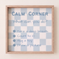 Calm Corner Print | Blue Checkered