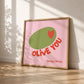 Olive You Always Forever — Pink Square Print