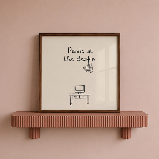 Panic at the Desko | Funny Office Disco Ball Print