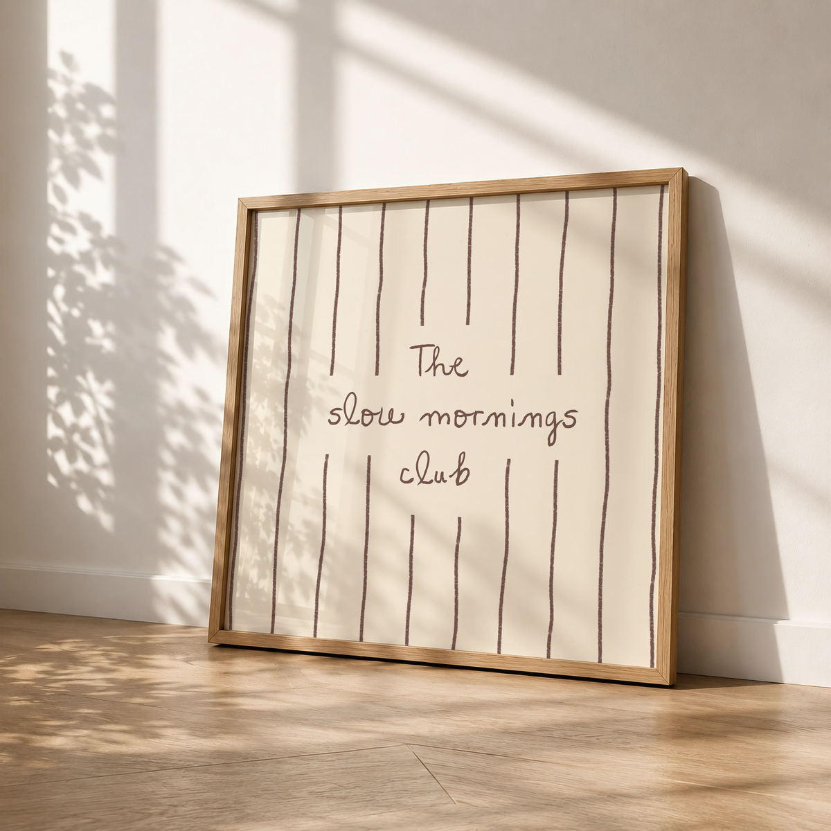 The Slow Mornings Club | Neutral Line Art Print