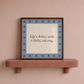 Print with "life's better with a little whimsy" script text and star border on blue background