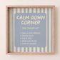Calm Down Corner Print | Blue Striped