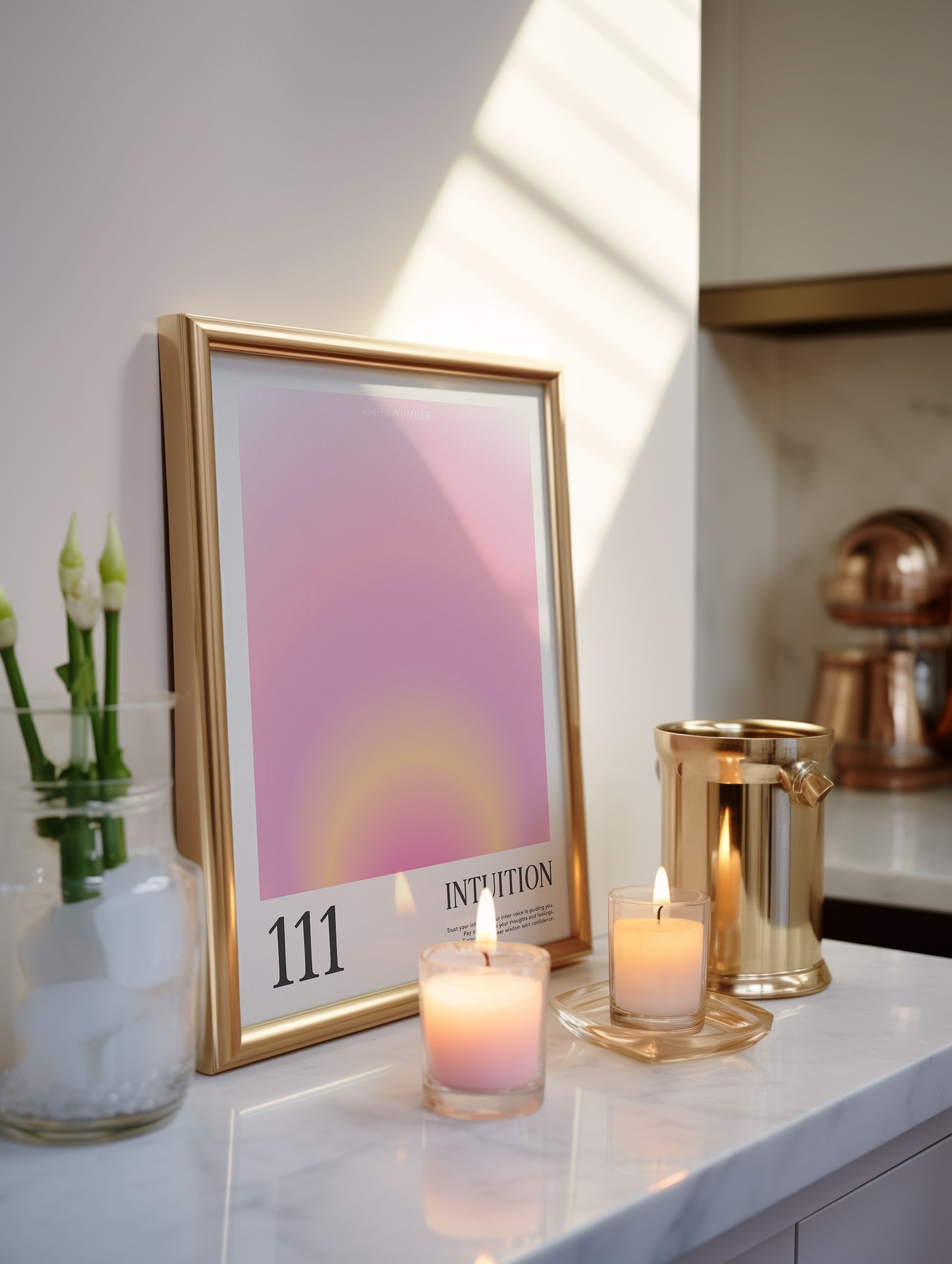 Angel Number Poster 111 Gradient Art - Digital Print