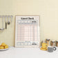 Black Retro Blank Guest Check - Digital Print