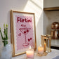 Pink Flirtini Cocktail Art Print - Digital Print