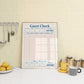 Retro Blue Blank Guest Check - Digital Print