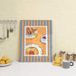 Striped Breakfast Art Print -  Digital Print