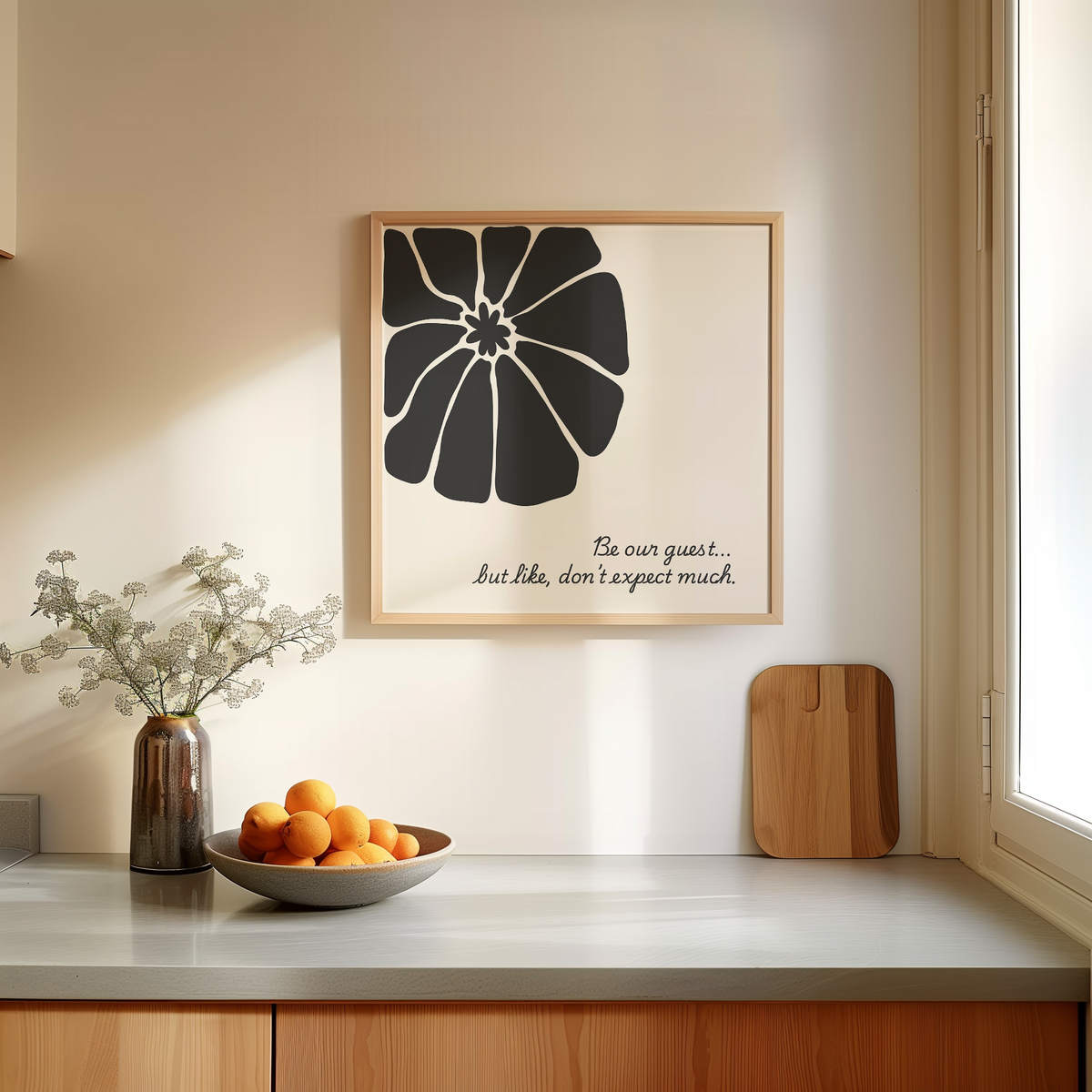 Be Our Guest But Like Print | Neutral Flower
