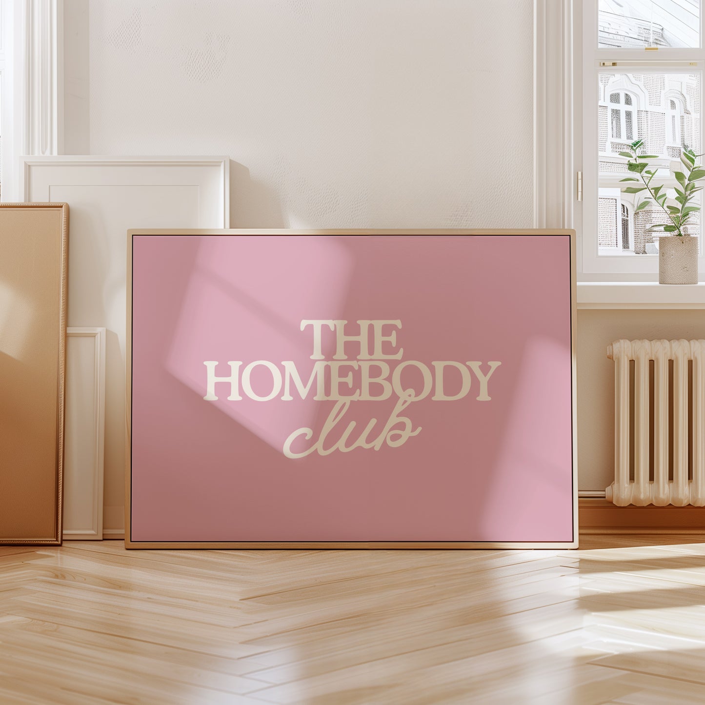 The Homebody Club Pink Print | Neutral Decor - Digital Print ( Horizontal )