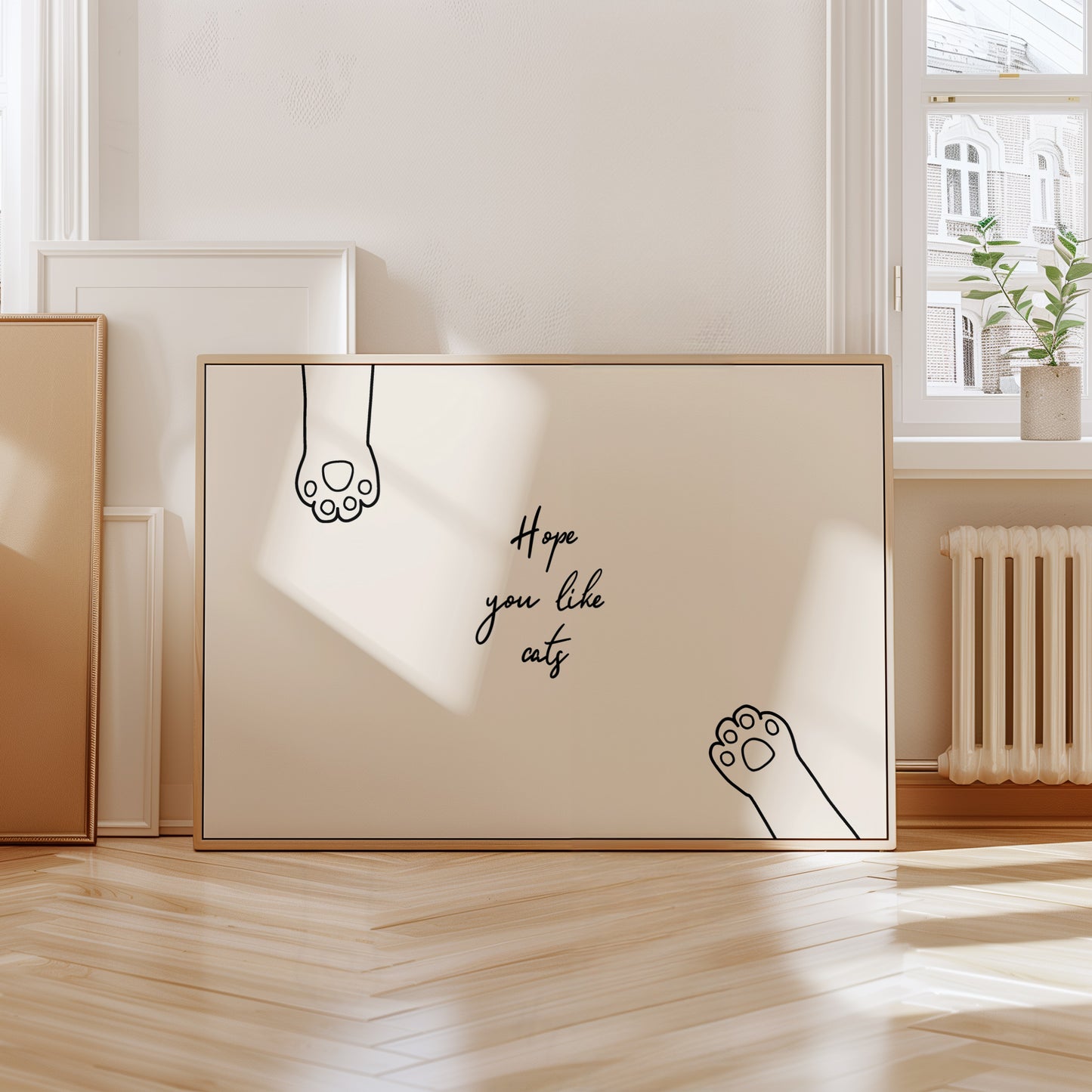 Hope You Like Cats Hand Drawn  Print - Digital Print