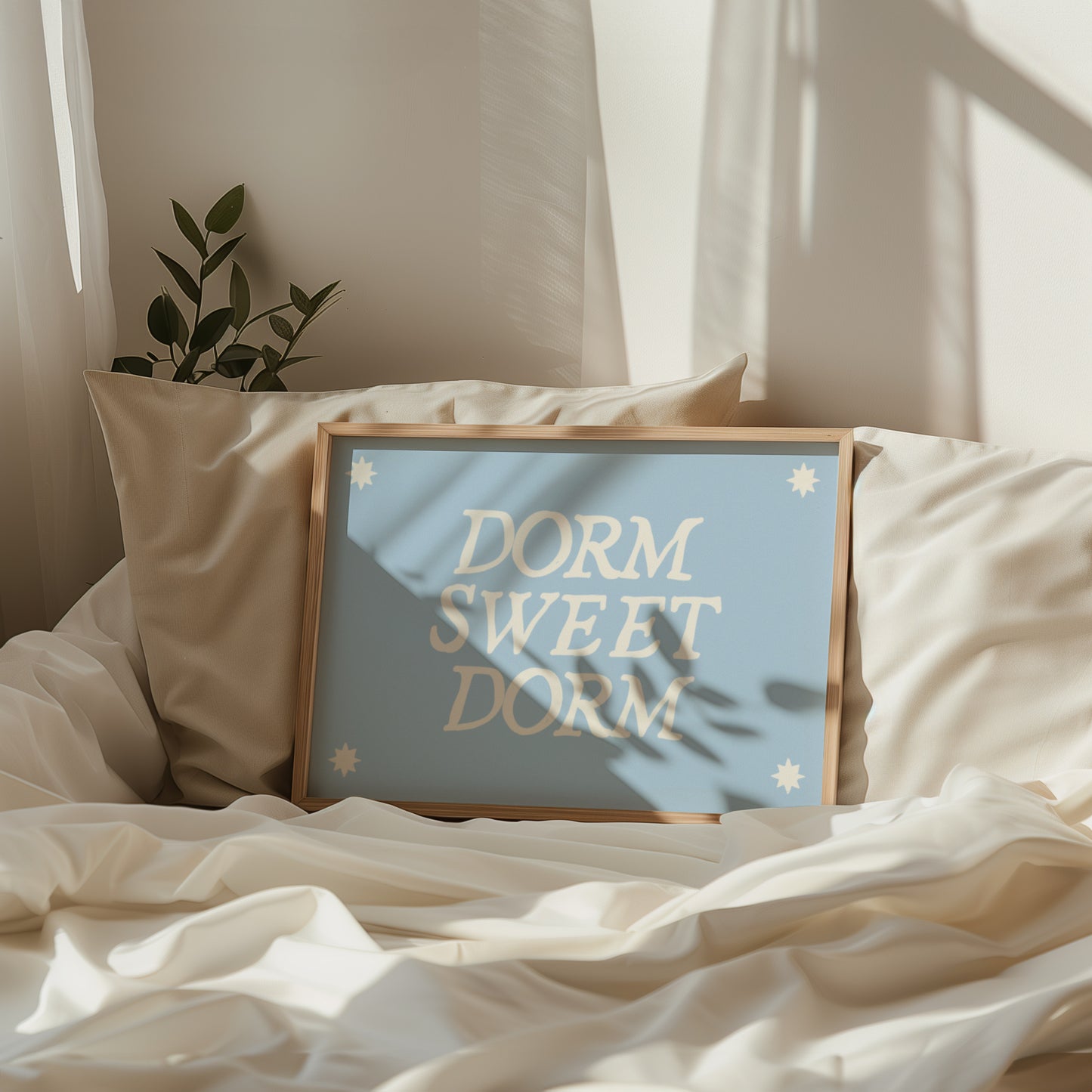 Blue Dorm Sweet Dorm Art Print - Digital Print