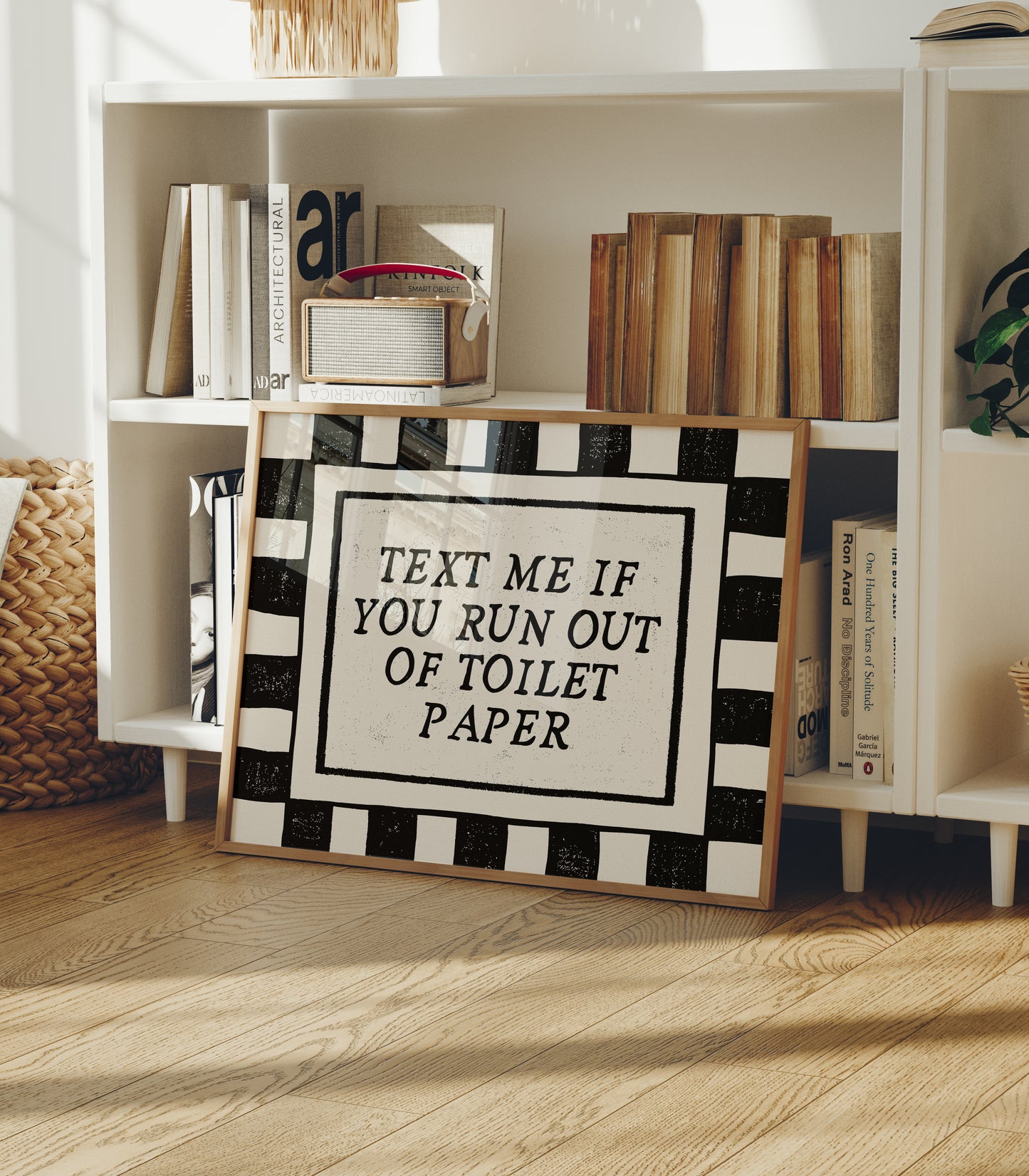 Text Me If You Run Out Of Toilet Paper Checkered Print - Digital Print