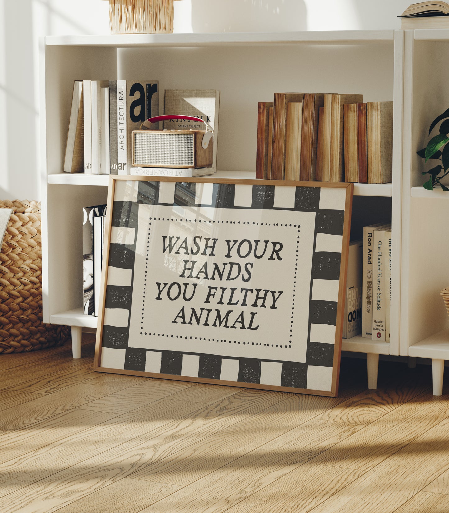 Wash Your Hands You Filthy Animal Bathroom Sign - Digital Print