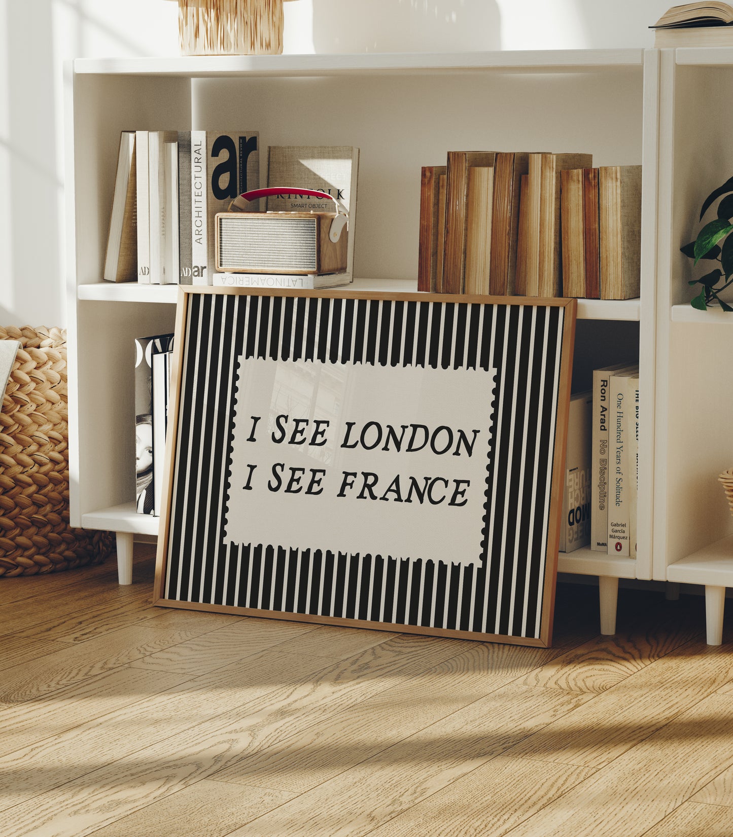 I See London I See France Modern Striped Art - Digital Print
