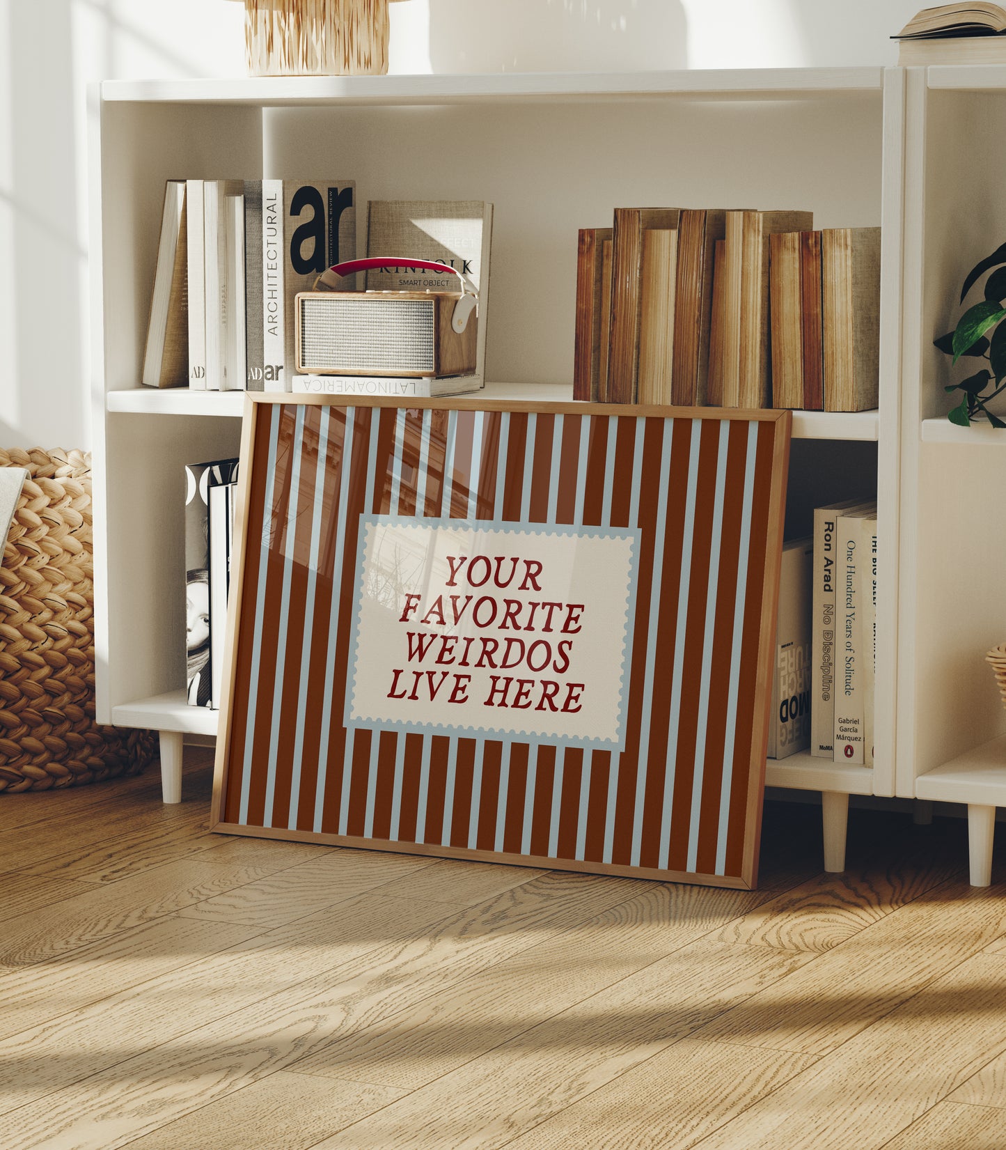 Your Favorite Weirdos Live Here Striped Welcome Art - Digital Download