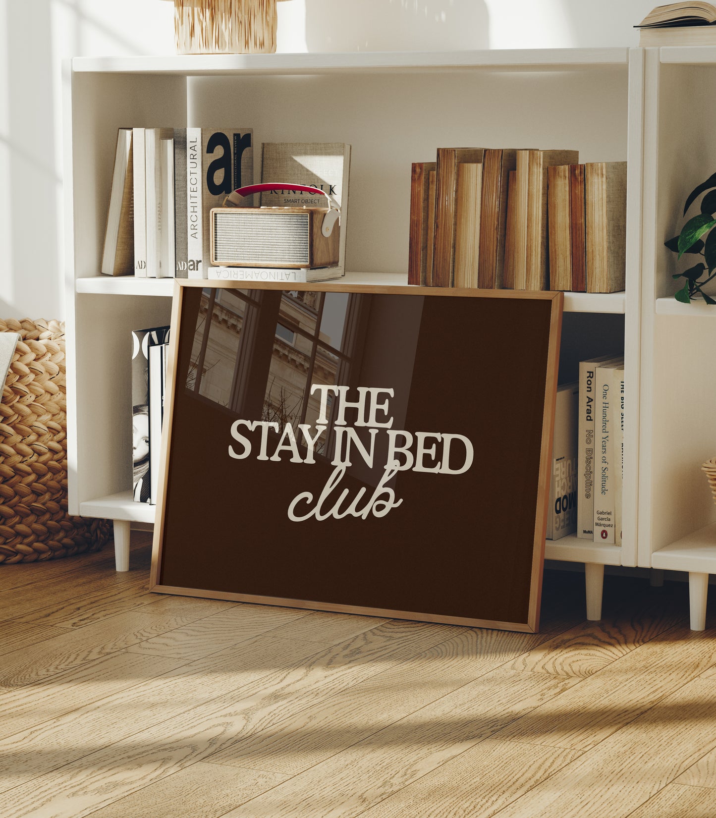 The Stay In Bed Club Brown Minimalist Print - Digital Print