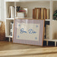 Bom Dia Pink Striped Horizontal Art - Digital Print
