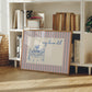 Pink & Blue Striped Cozy Dinner Club Art - Digital Print