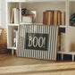 BOO! | Striped Stamp Print