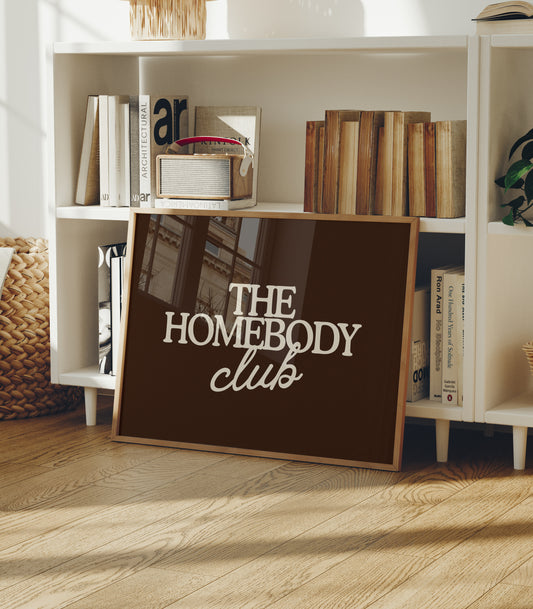 The Homebody Club Brown Neutral Print - Digital Print | Cute Dorm Decor |  New House Gift | Art For Entryway | Large Landscape Print | Fun Apartment Art | Homebody Club | Digital Print