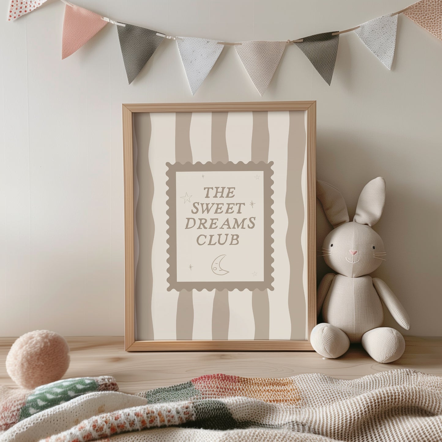 Beige Sweet Dreams Club Art - Digital Print