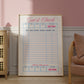 Pink & Blue Guest Check Print | Blank Vintage Retro diner Check