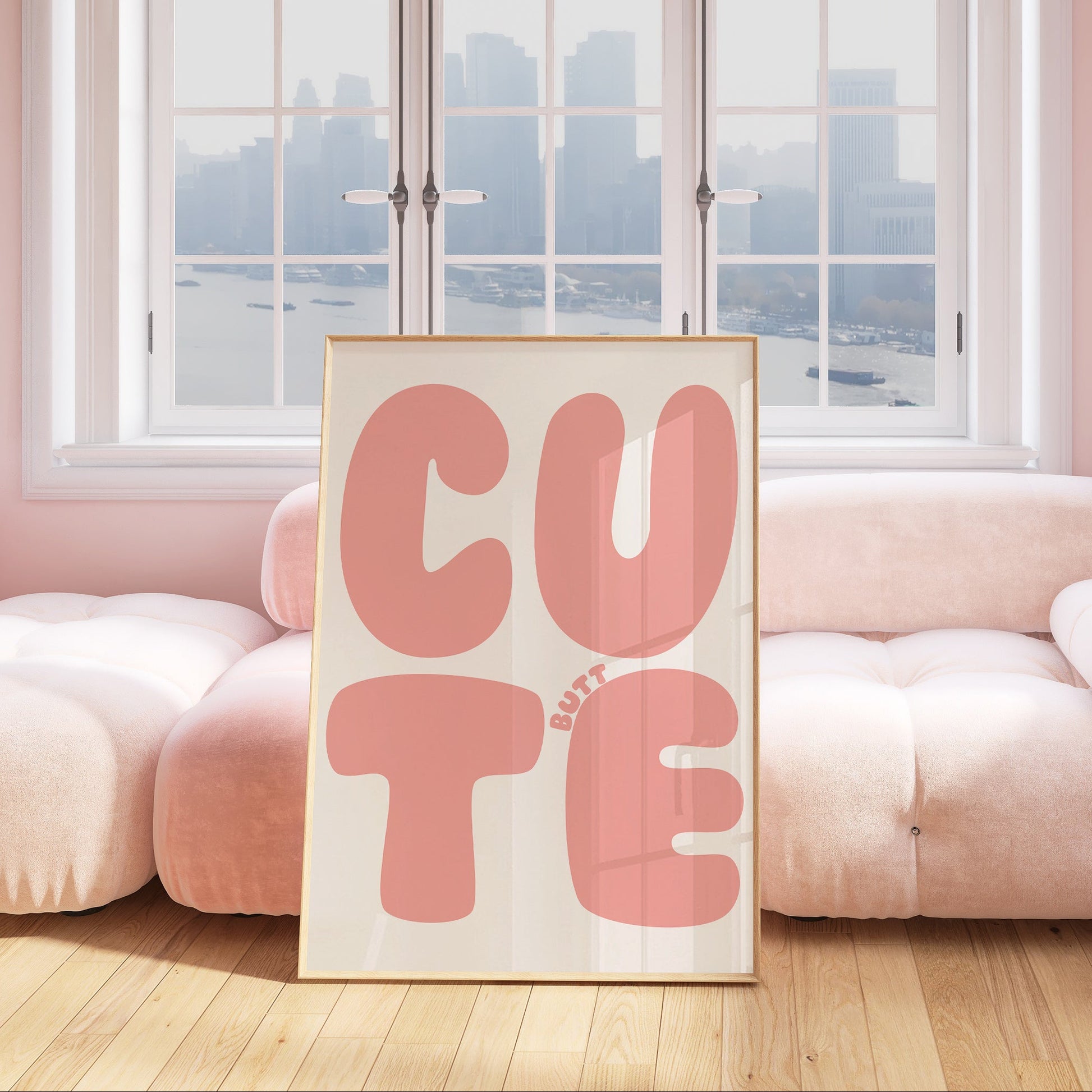 Cute Pink Butt Print