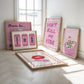 Preppy Pink Trendy Gallery Set of 5 - Digital Print
