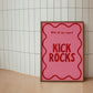 With All Due Respect Kick Rocks Funny Art - Digital Print