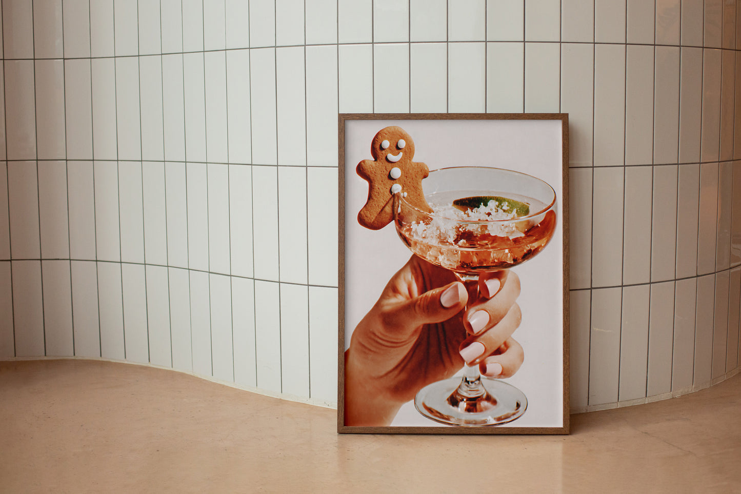 Gingerbread Christmas Cocktail - Digital Print