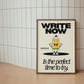 Write Now Cute Pencil Character Classroom Art - Digital Print
